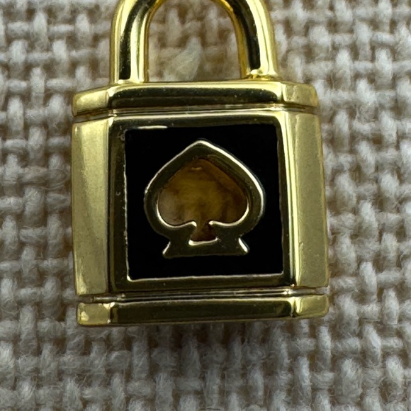 $59 MSRP Kate Spade “ Lock & Spade” Stud Earrings Gold Tone New With Tag & Box - Picture 10 of 17